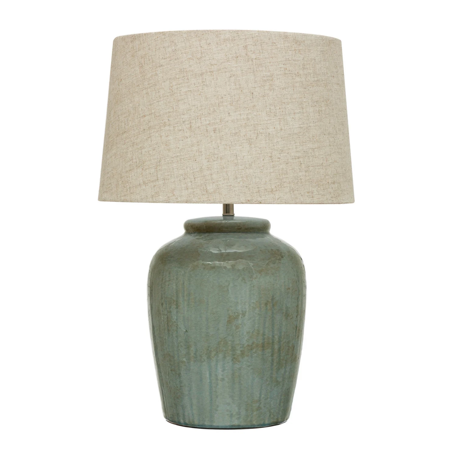 Blue Stoneware Table Lamp