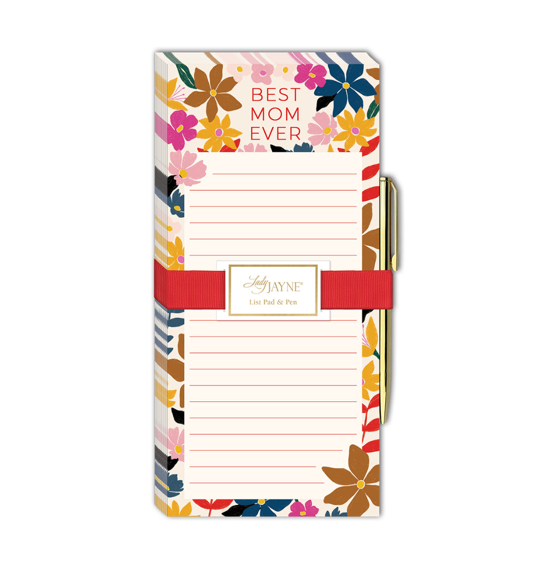 LJ Modern Mom Floral List Pad & Pen