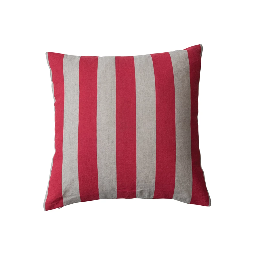 Cotton & Linen Striped Pillow