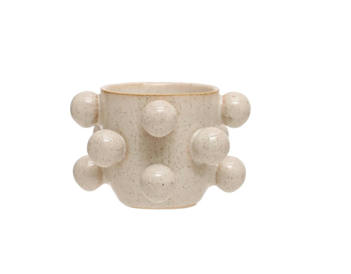 Mini Stoneware Planter with Orbs
