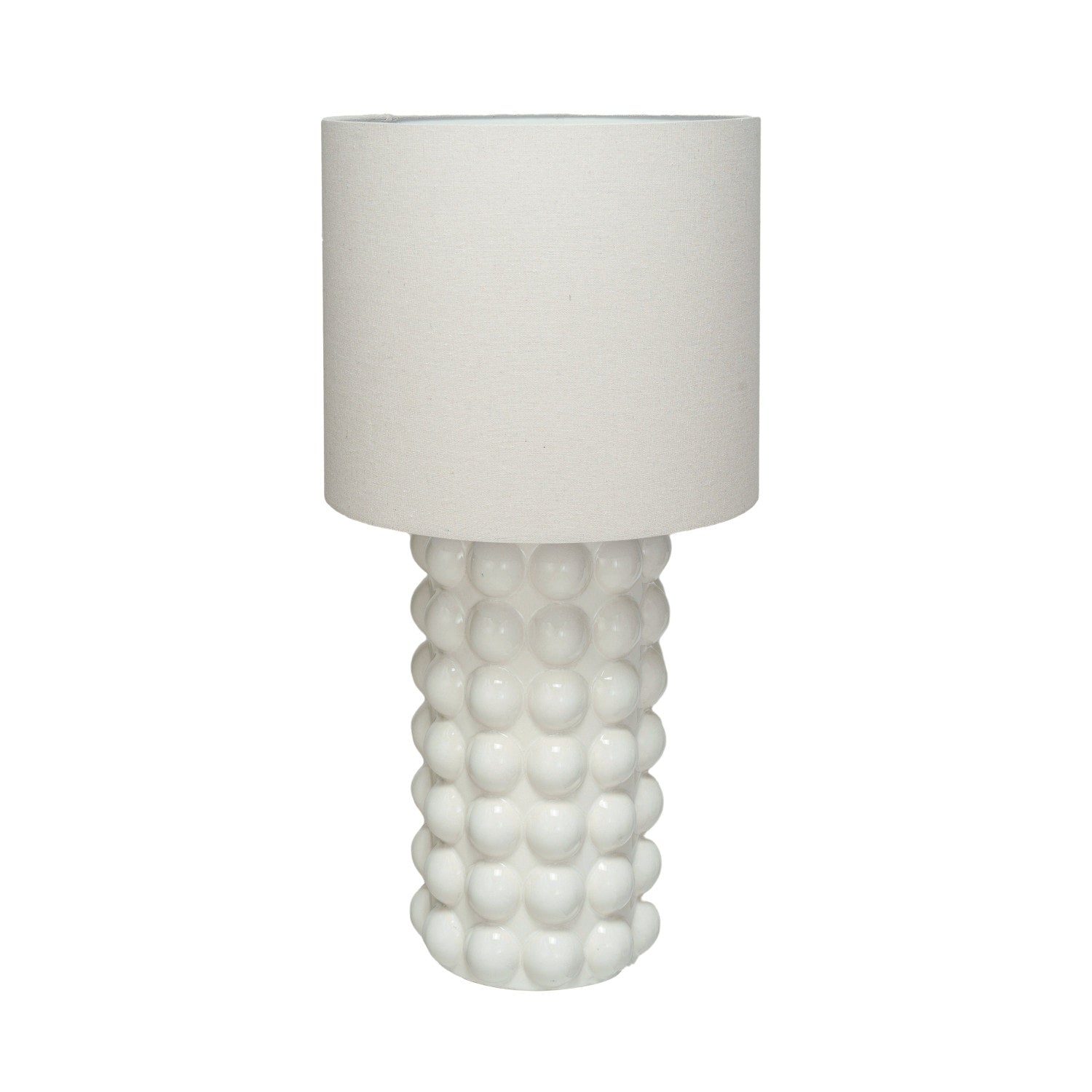 Stoneware Hobnail Table Lamp