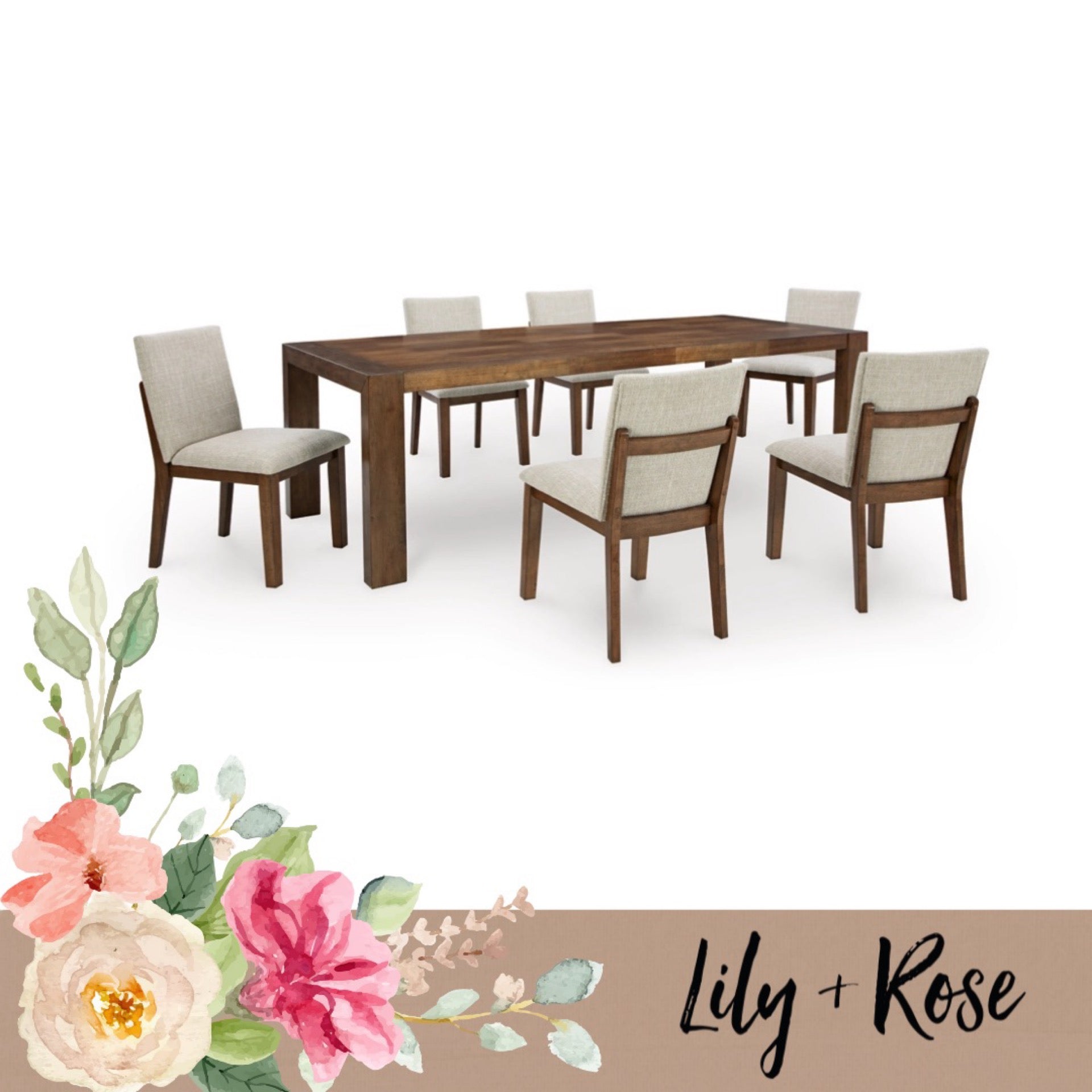 Kraeburn Dining Table W/6 chairs