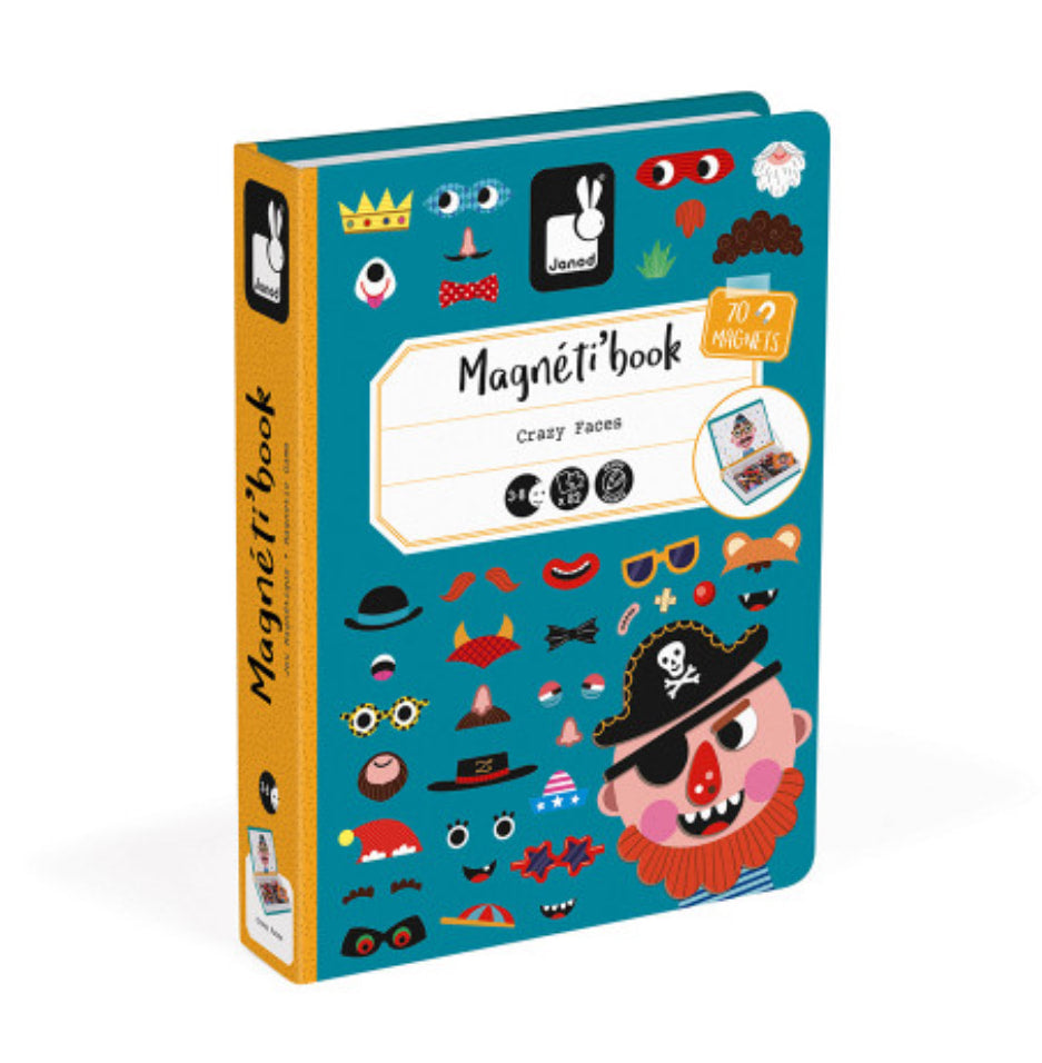 Janod Magneti Book Animal Theme 40-Piece Game in Green