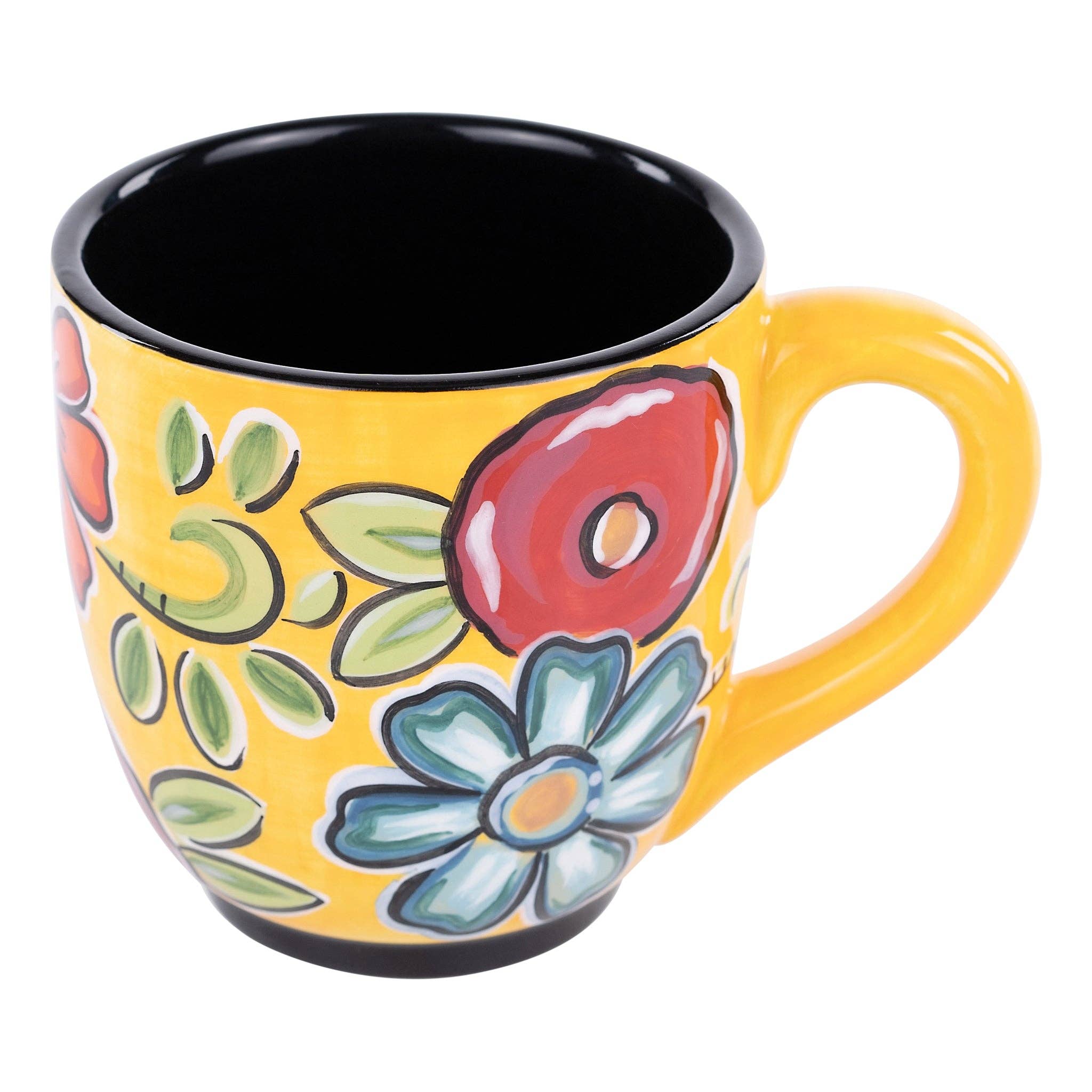 Yellow Floral Mug
