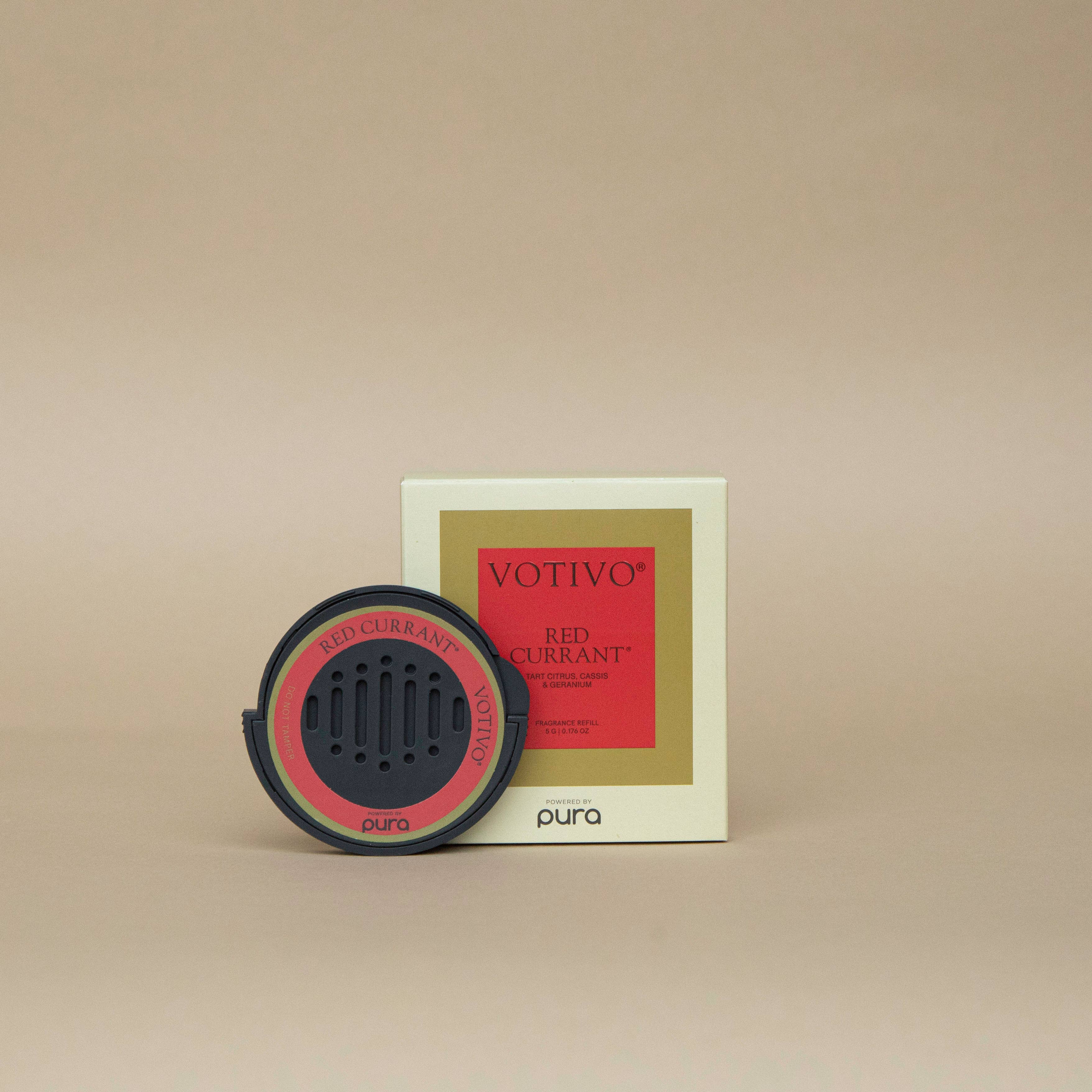Votivo + Pura Car 8 Pack Cartridge Red Currant