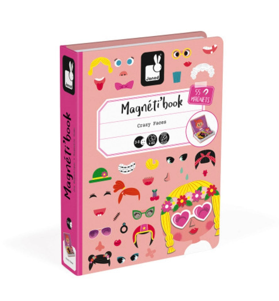 Janod Magneti Book Animal Theme 40-Piece Game in Green