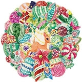 Christmas Paper Placemats for Dining Table - Yuletide Disposable Paper Placemats 12 Sheets