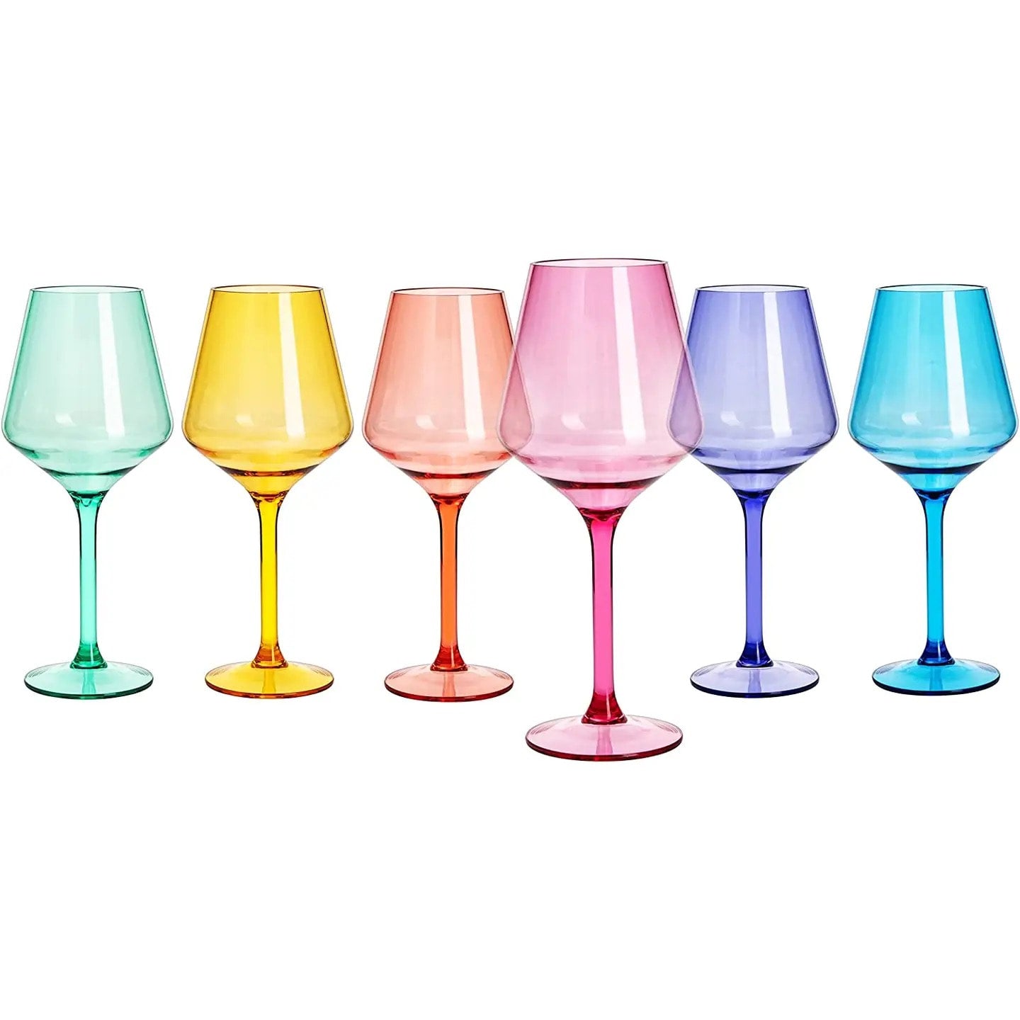 Acrylic Stemmed Wine Glass Set