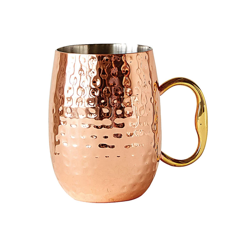 Hammered Stainless Steel Copper Mule Mug