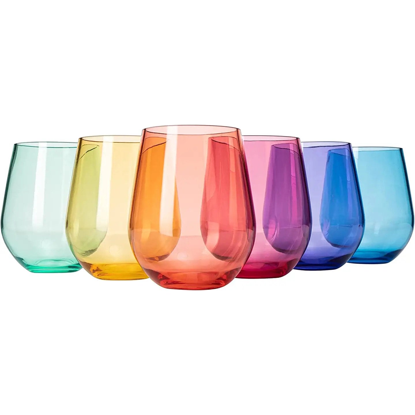 Acrylic Stemless Wine Glass Set