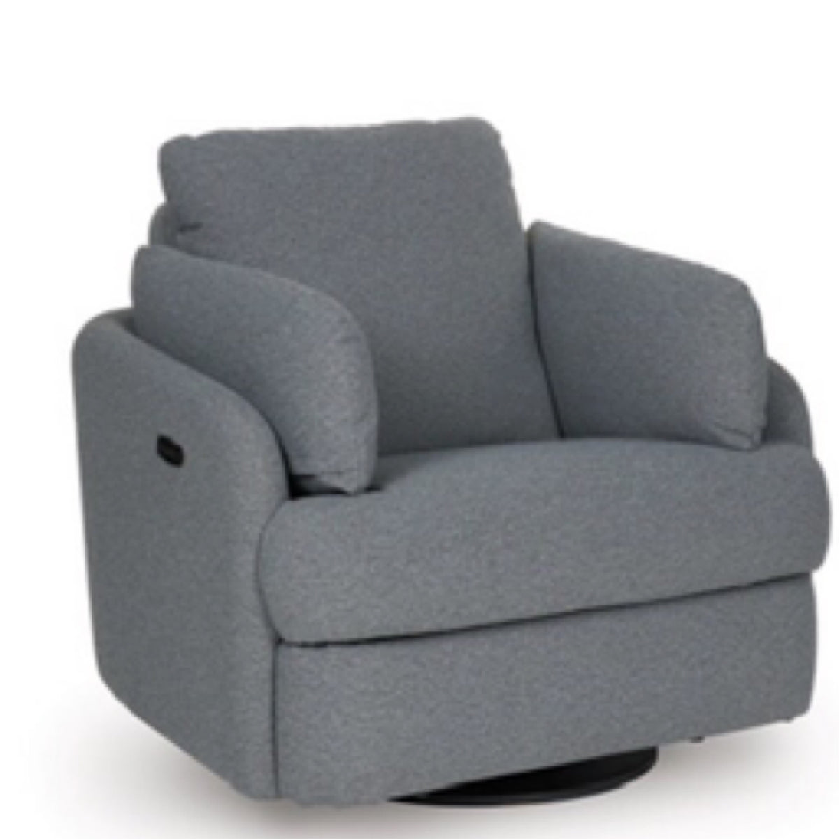 Alainmont Swivel Power Recliner-Salt & Pepper