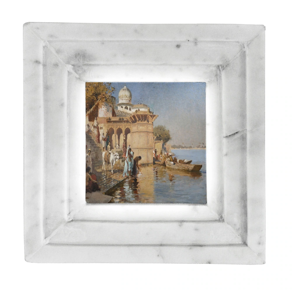 White Marble 4x4 Layered Frame